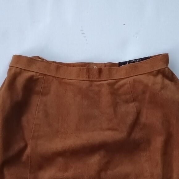 Vintage Pigskin Leather Straight Skirt-Size 9/10-Outerwear By Phoenix-Lined - Picture 2 of 8